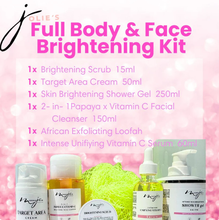 Jolie’s Full Body Face Brightening Ultimate Kit Skincare Moisturizing Bundle Set
