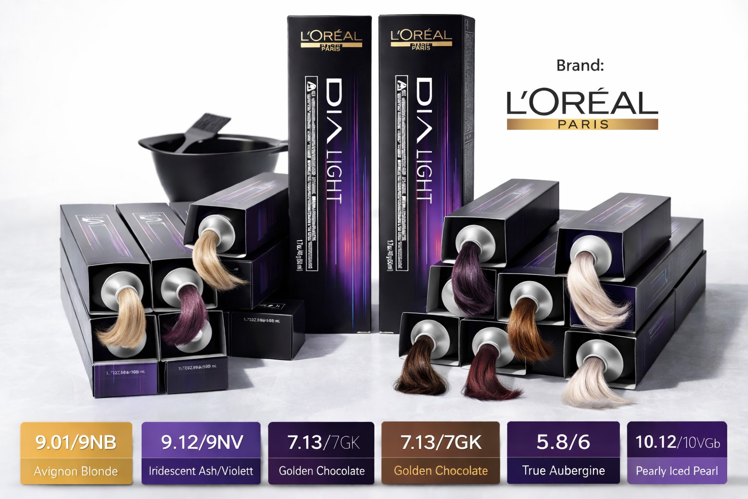 L’Oréal Dia Light Hair Color 1.7 oz Demi-Permanent Gloss Tone Salon Professional