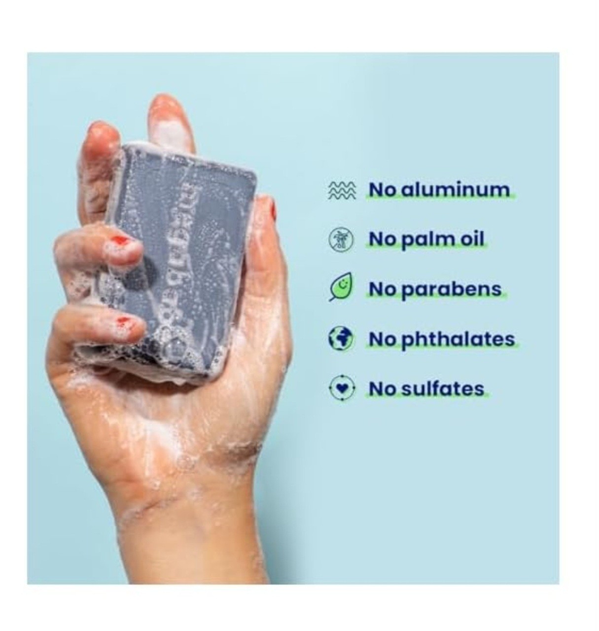 Megababe Space Bar Charcoal Underarm Soap Tea Tree Vegan Cruelty-Free 4.5 oz