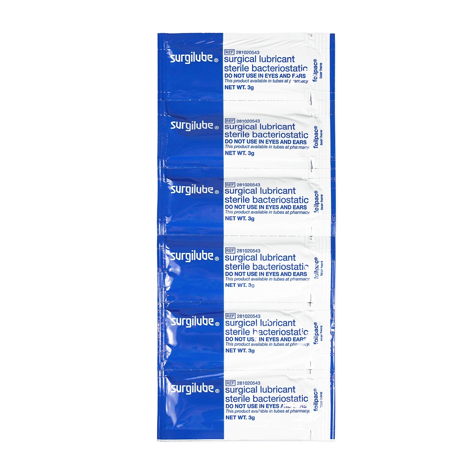 Sterile Carbomer-Free Lubricating Jelly 3g Packets – 144 Count Box, Personal Car