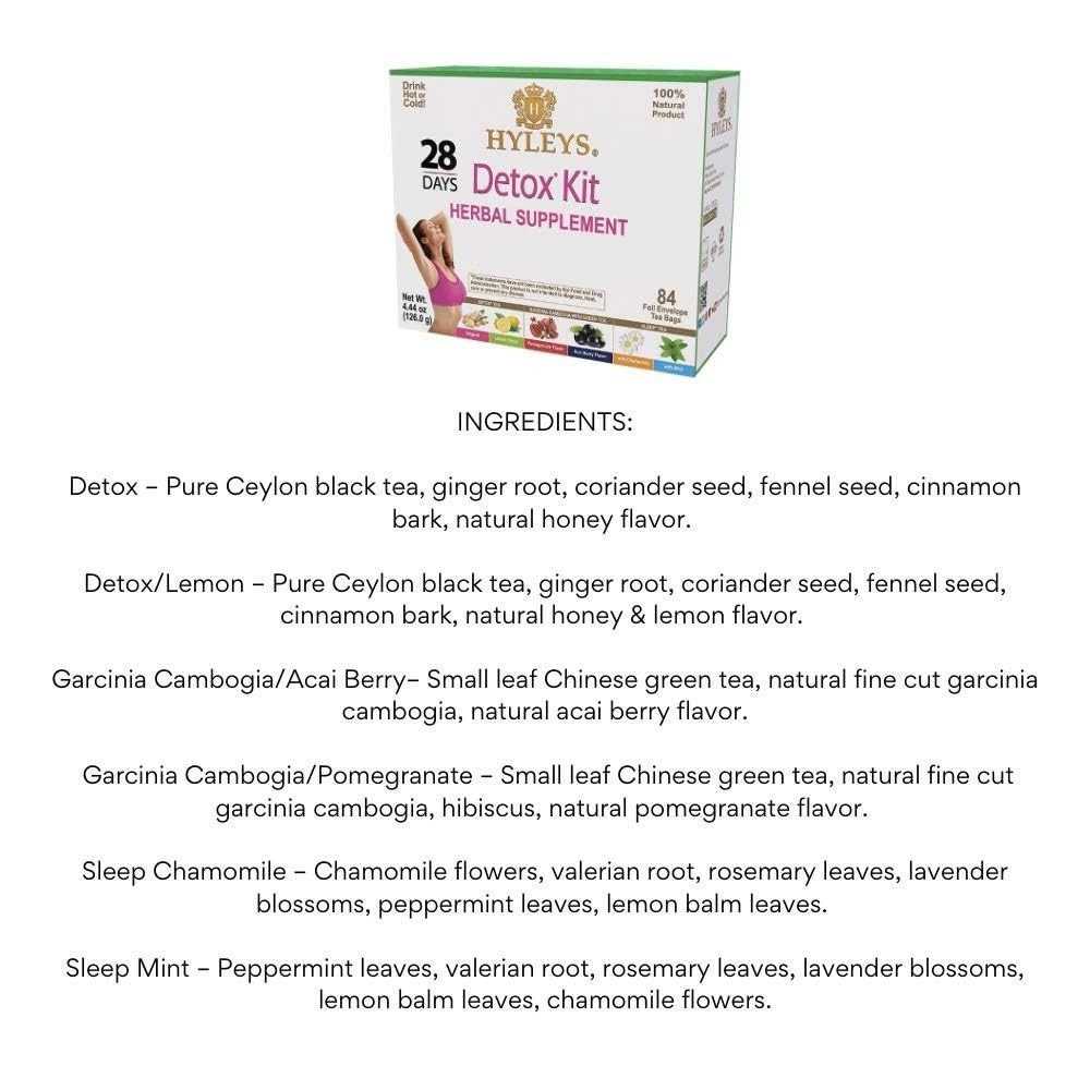 Delicious 28-Day Detox Tea Kit – 84 Bags of Herbal Cleanse & Weight Support