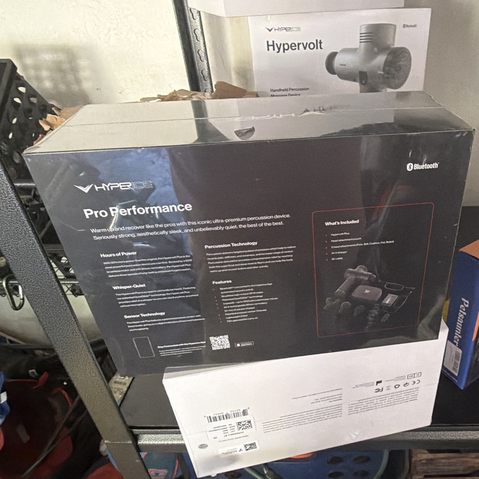 Hyperice Hypervolt Plus Percussion Massage Gun Handheld Bluetooth Black