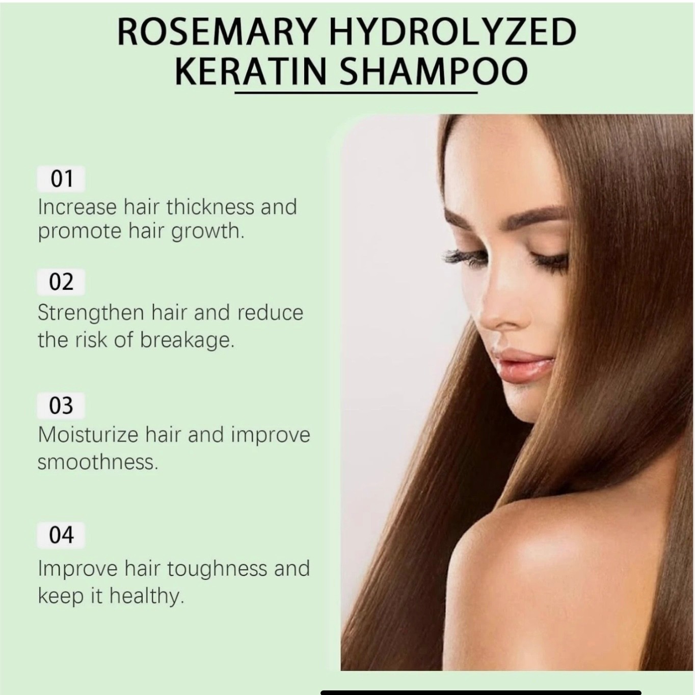 Tgideas Organic Rosemary Hair Growth Shampoo for Women and Men-Natural Thicke