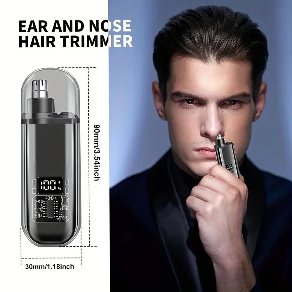 Nose Ear Hair Trimmer for Men USB C Rechargeable Portable Grooming Kit Fast Ch..