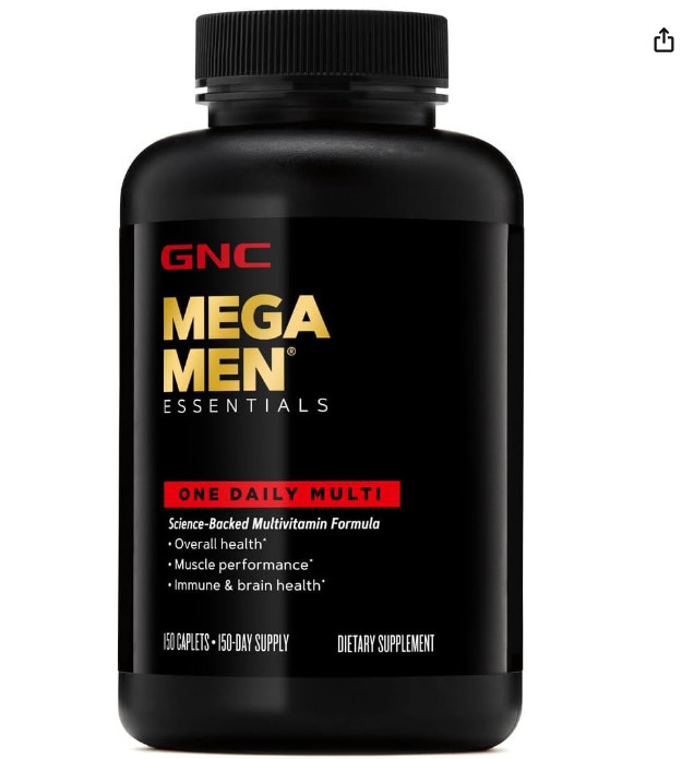 GNC Mega Men Essentials One Daily Multi (150 Caplets) – Expiry 09/26