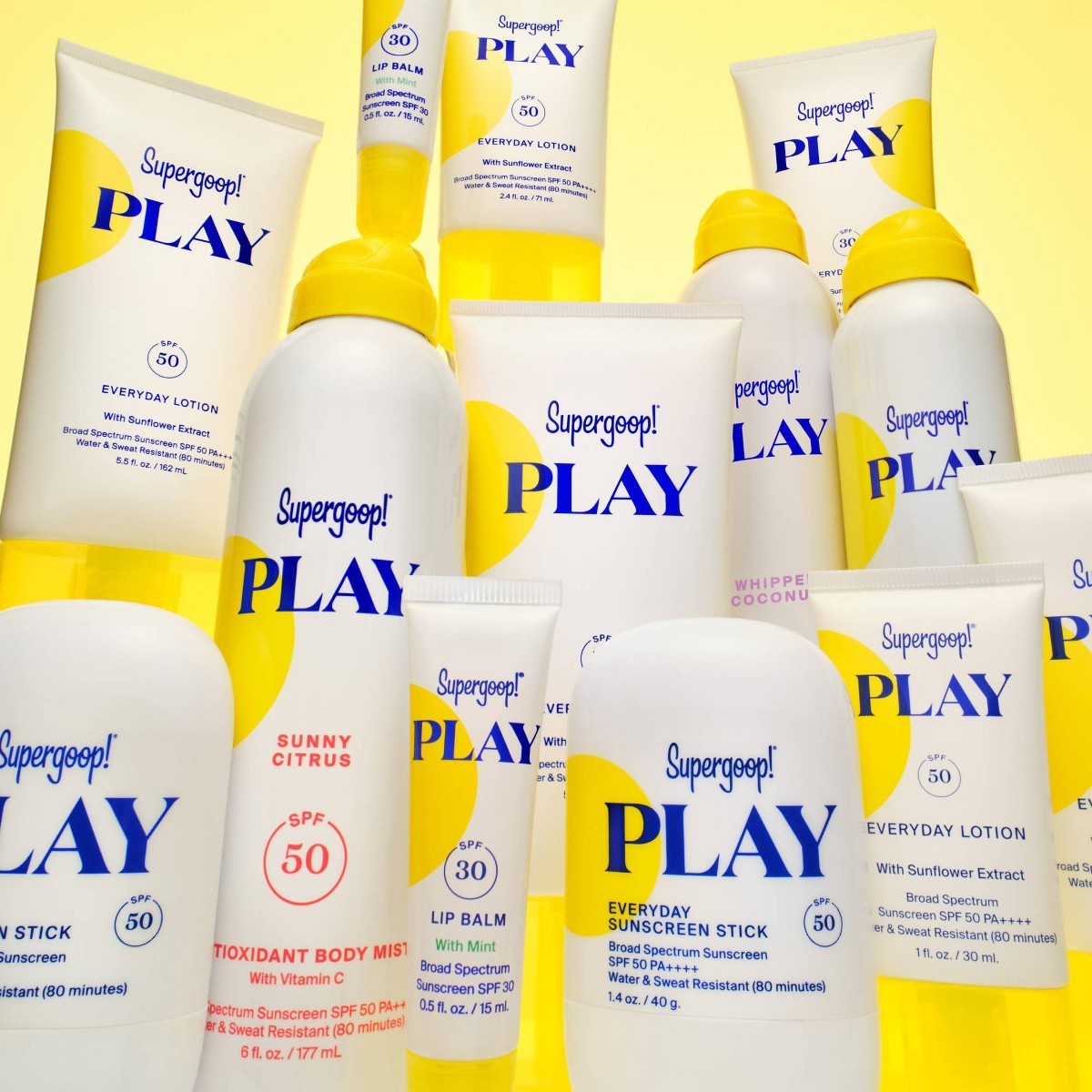 Supergoop! PLAY Antioxidant Body Sunscreen Mist with Vitamin C -SPF 50 – 3 fl oz