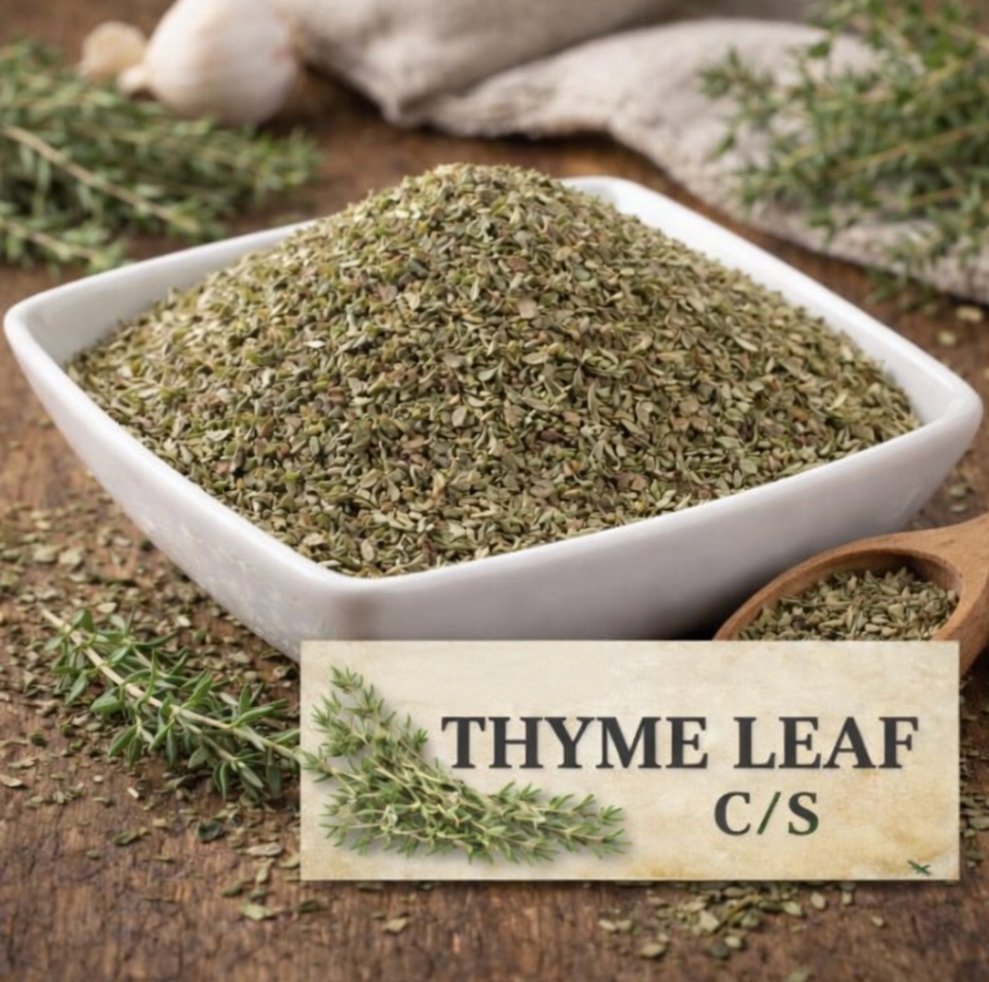 Thyme Leaf C/S Cut & Sifted Thymus vulgaris Dried Herb Tea Bulk USA Ship