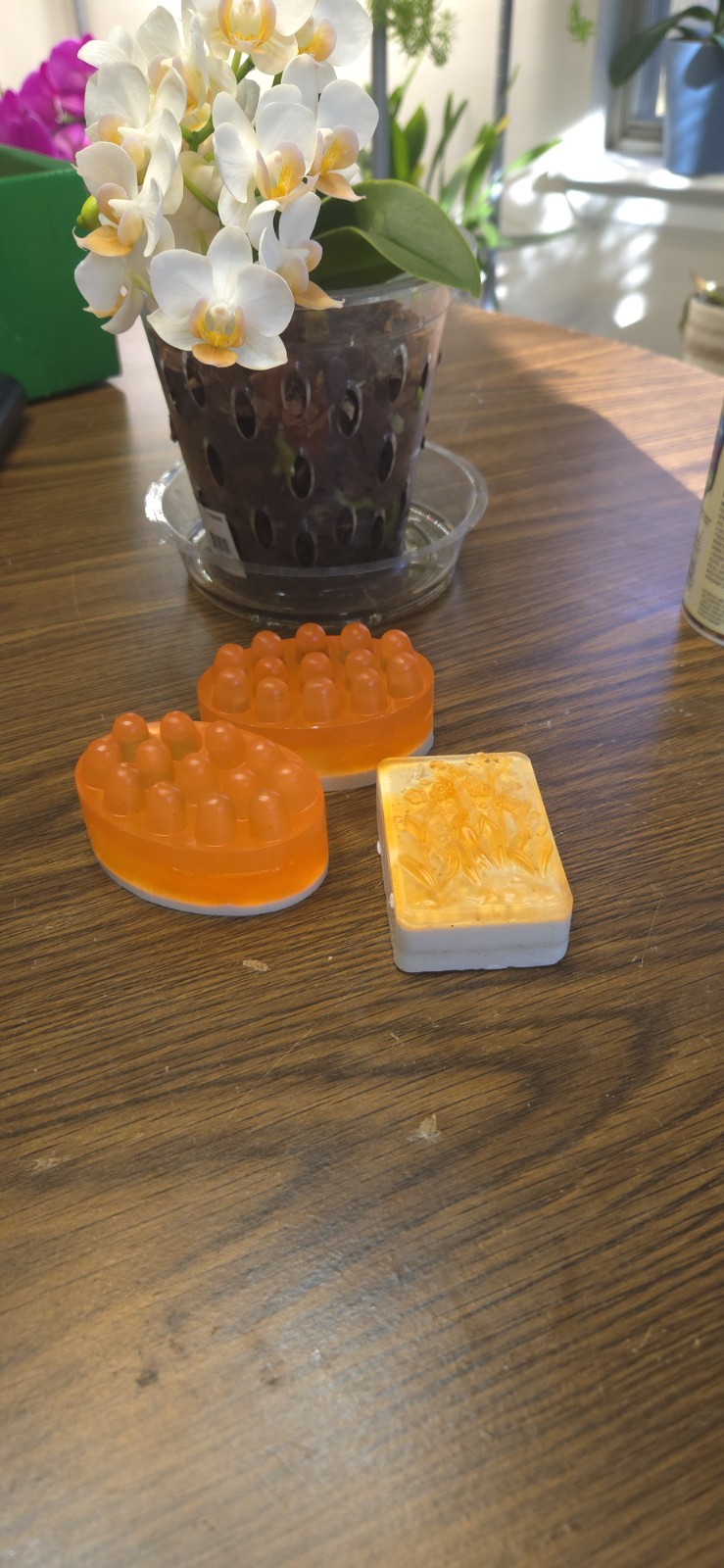 Set of 3 handmade honey and oatmeal soaps for sensitive skin