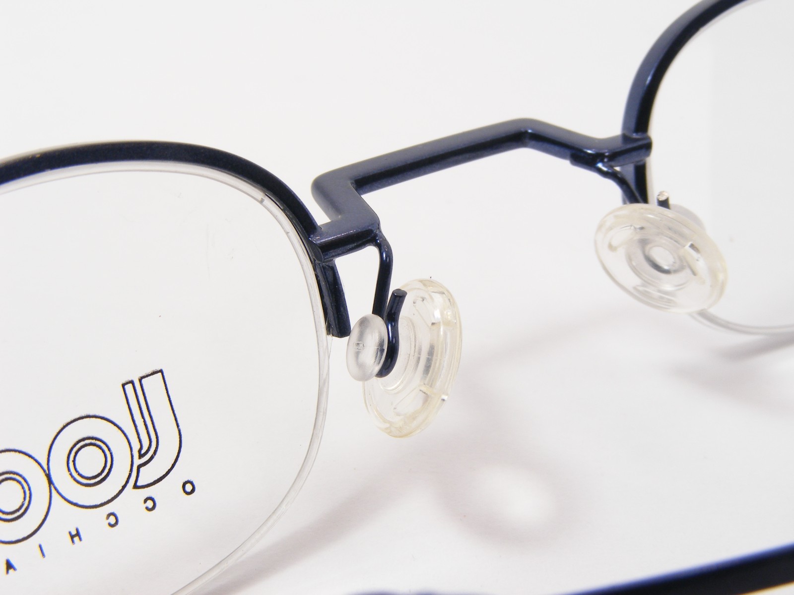 Vintage LOOK occhiali 1595 1530 Blue UNIQUE EYEGLASSES 37-25-135mm Italy (NOTES)