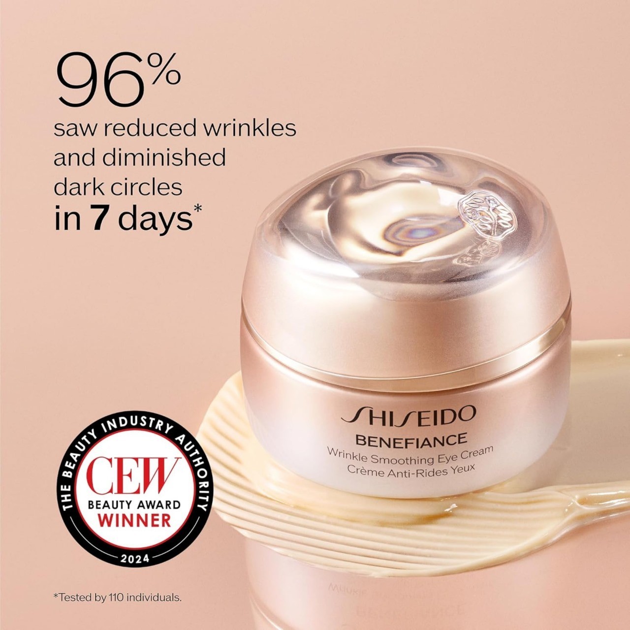 Shiseido Benefiance Wrinkle Smoothing Eye Cream 15mL for Lines & Puffiness