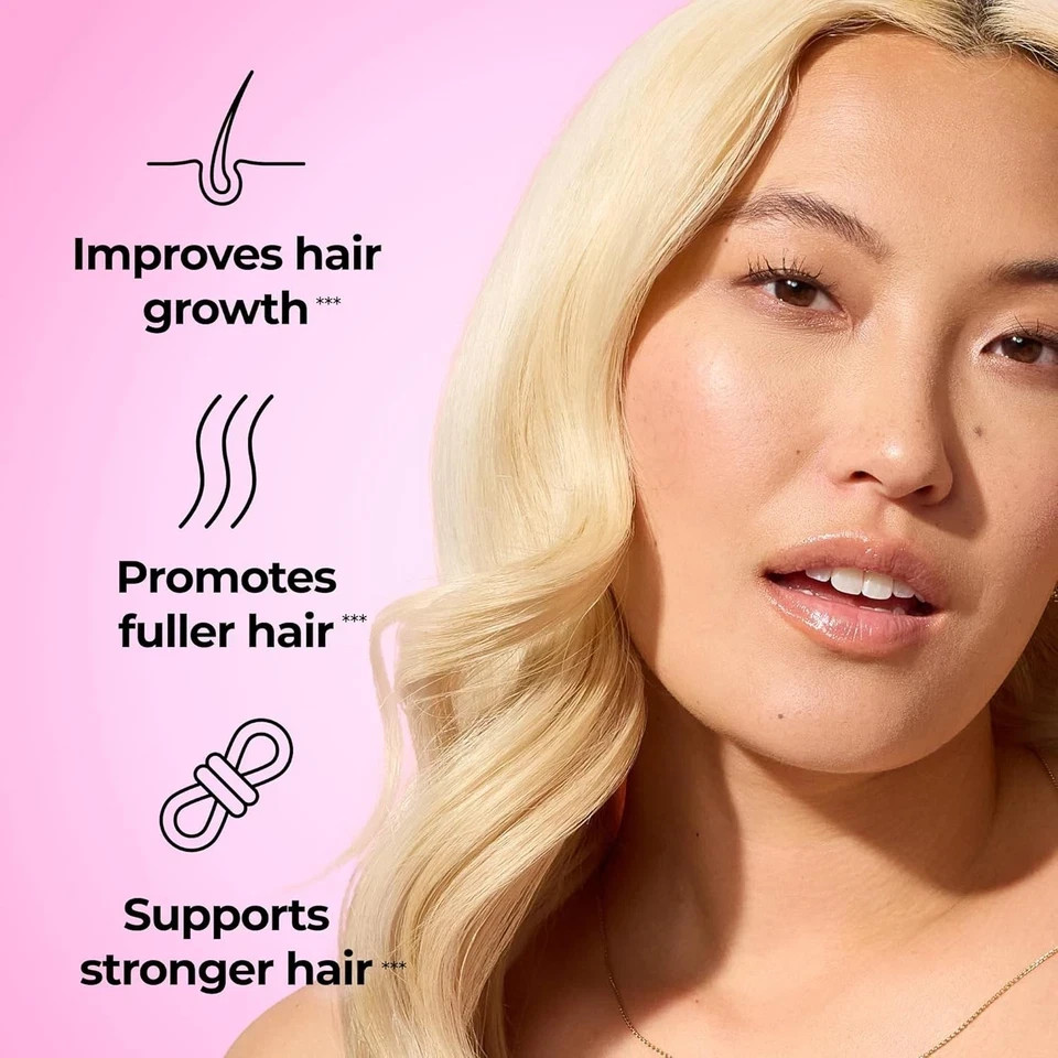 HUM Hair Strong Daily Hair Growth Supplement with Biotin, Zinc, Vitamin B12