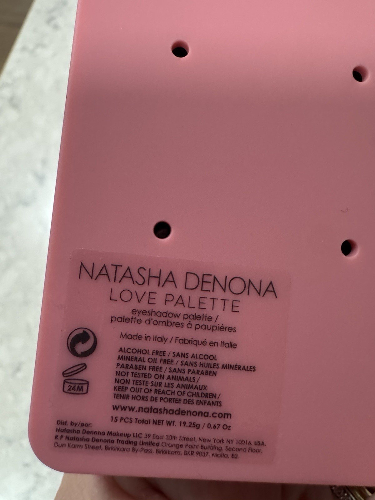 Natasha Denona Love Palette 15 Shades Pressed Powder 0.67 oz Pink/Gold