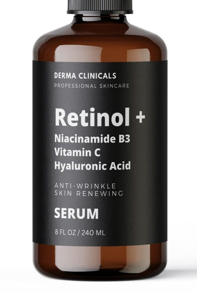 8oz – Retinol, Niacinamide, Vitamin C, Hyaluronic Acid, AntiAging Wrinkle SERUM