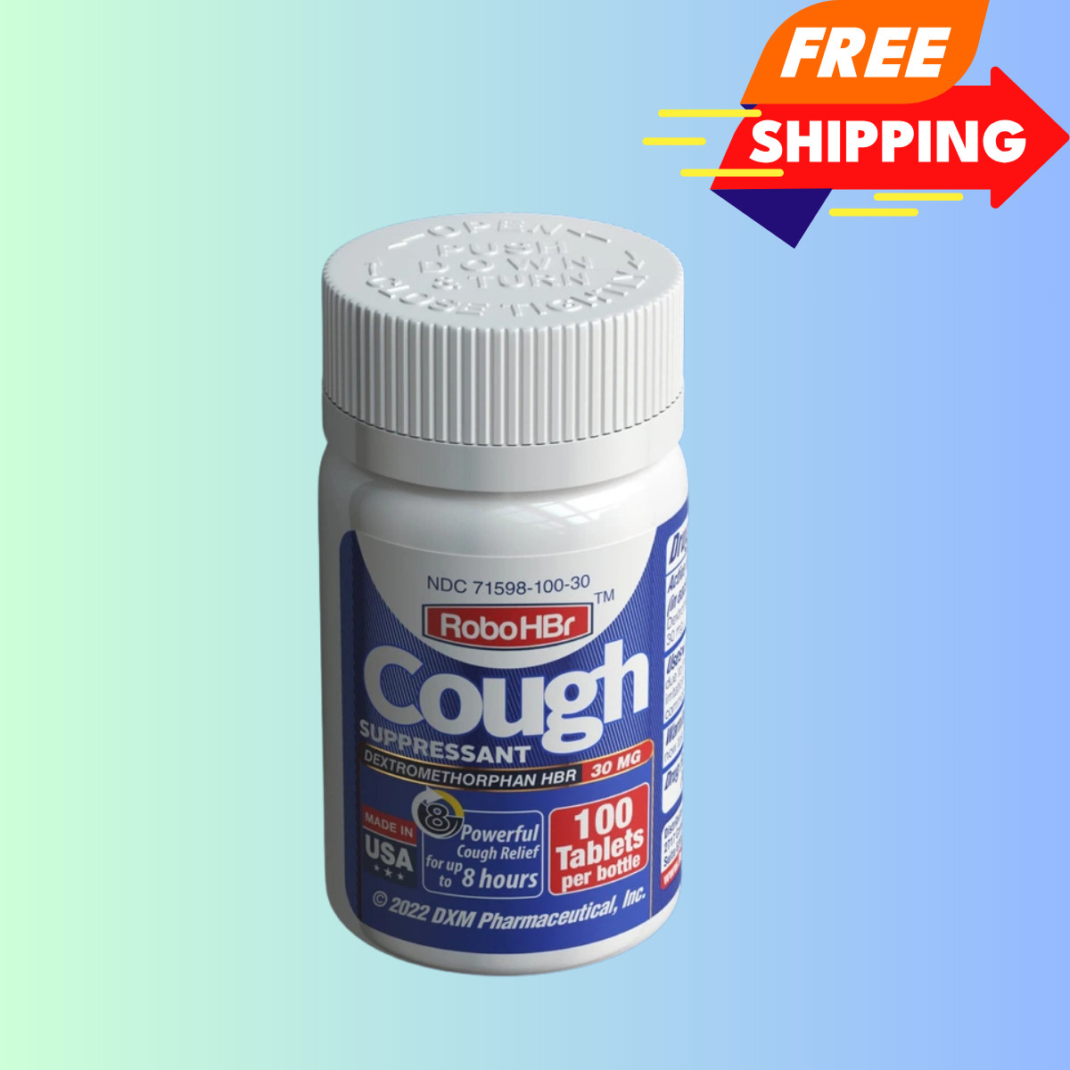 Cough Suppressant 100 Tablets 30mg Dextromethorphan HBr