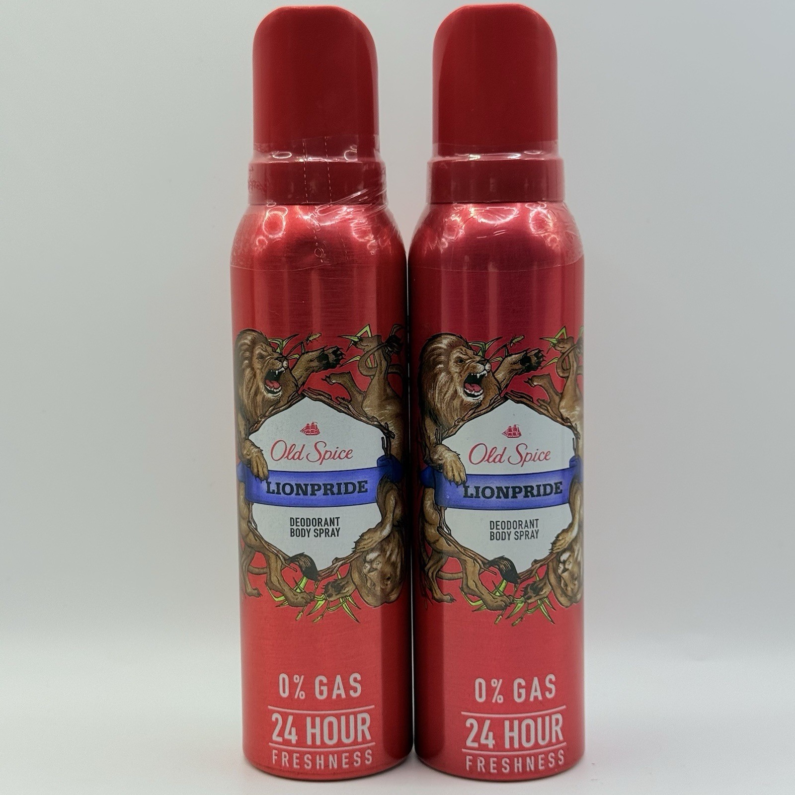 Old Spice LionPride Deodorant Body Spray 4.70 oz 0% Gas 24 Hour Freshness New X2