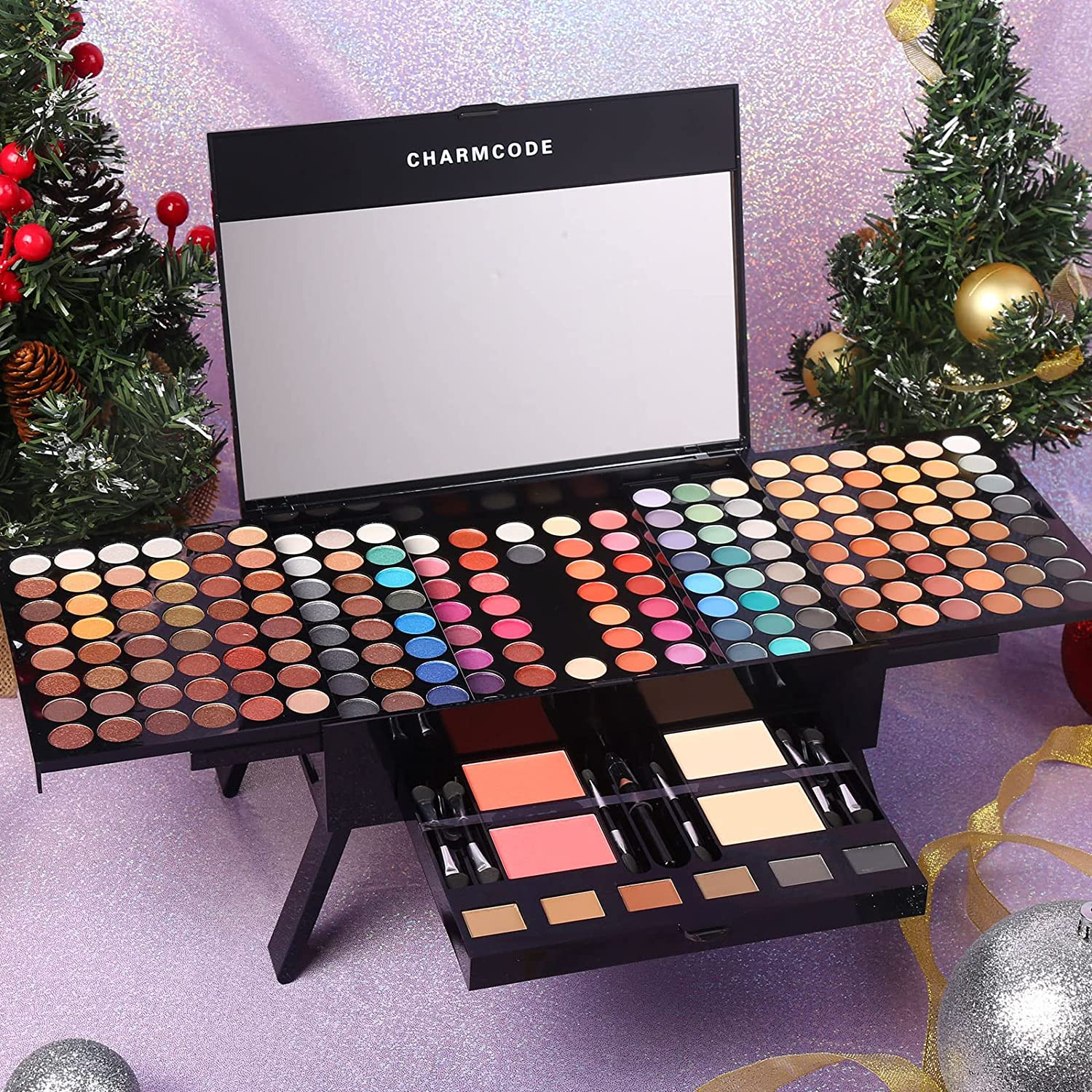 190 Colors Cosmetic Make up Palette Set Kit Combination with Eyeshadow Facial Bl