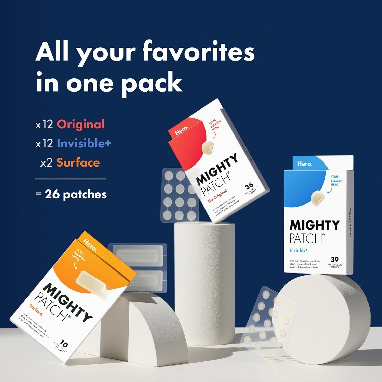 Mighty Patch Variety Pack from Hero Cosmetics – Hydrocolloid Acne Pimple Patche