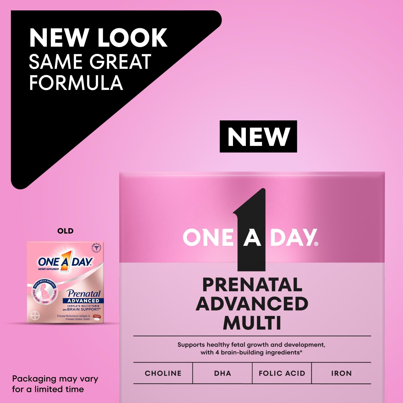 One A Day Prenatal Advanced- Prenatal Vitamins Folic Acid Choline Dha Pregnancy