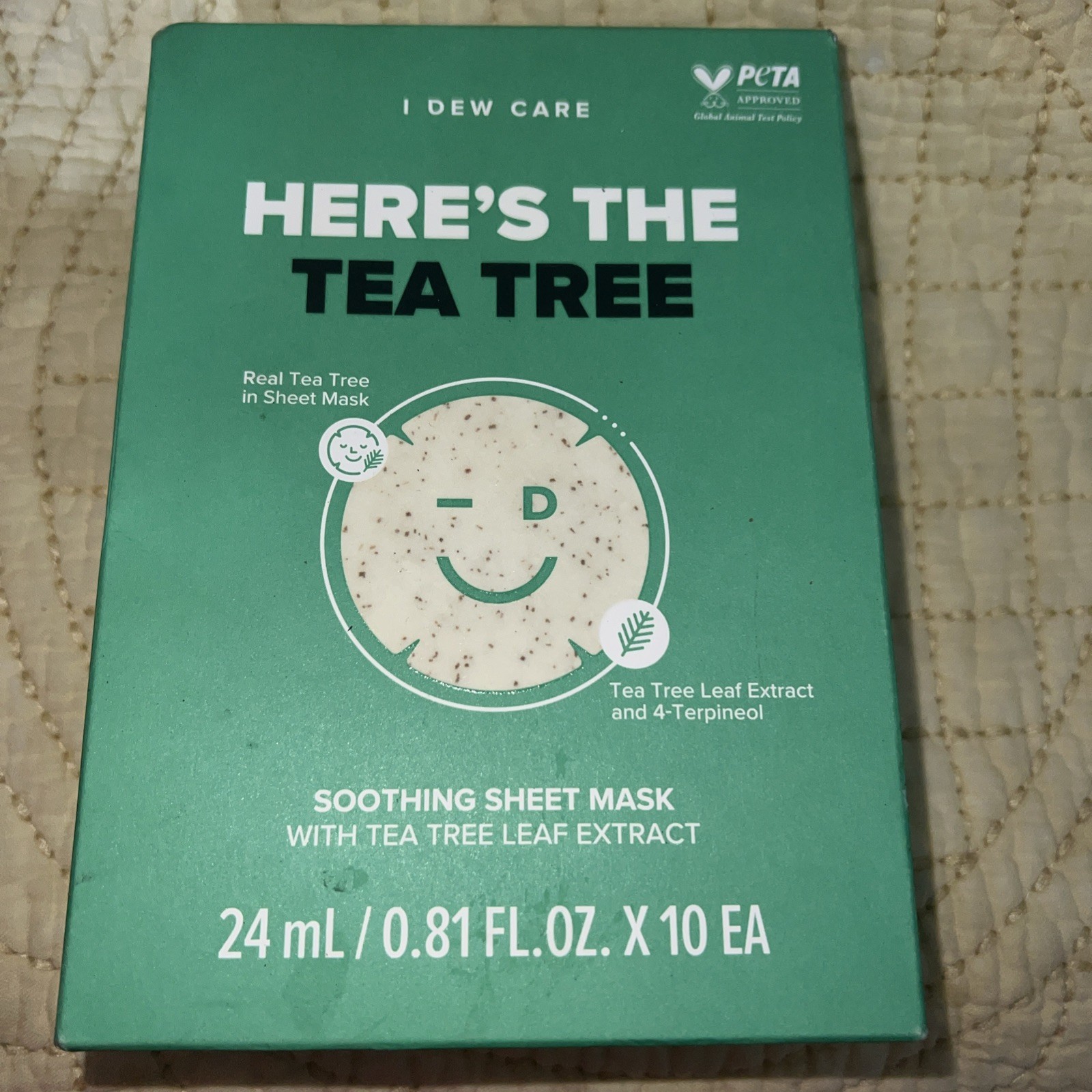 I Dew Care Here’s The Tea Tree Soothing Tea Tree Sheet Mask 10PackNew Exp08/2024