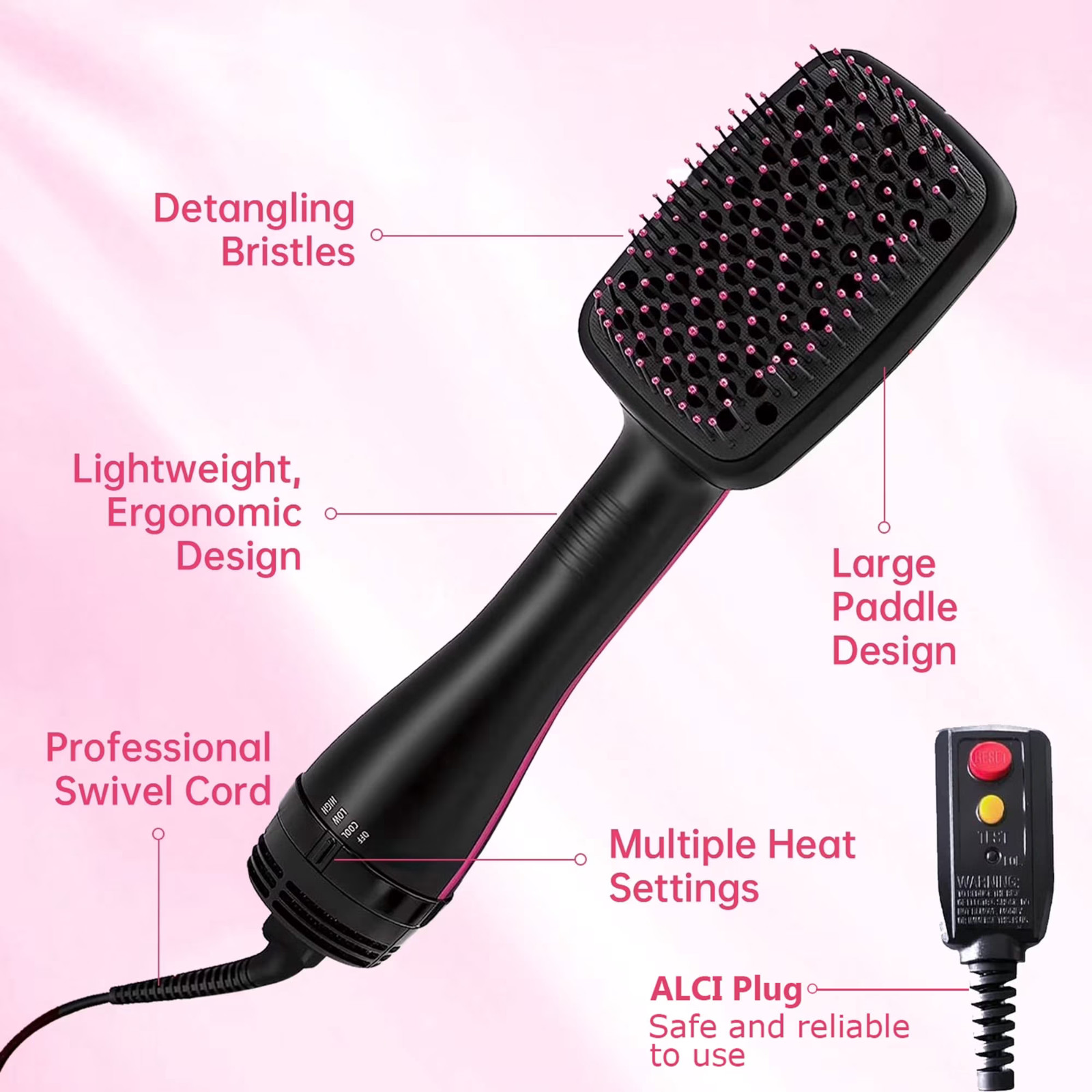 Morfone 2-in-1 Hair Dryer Brush Volumizer Ionic Styler FREE SHIP