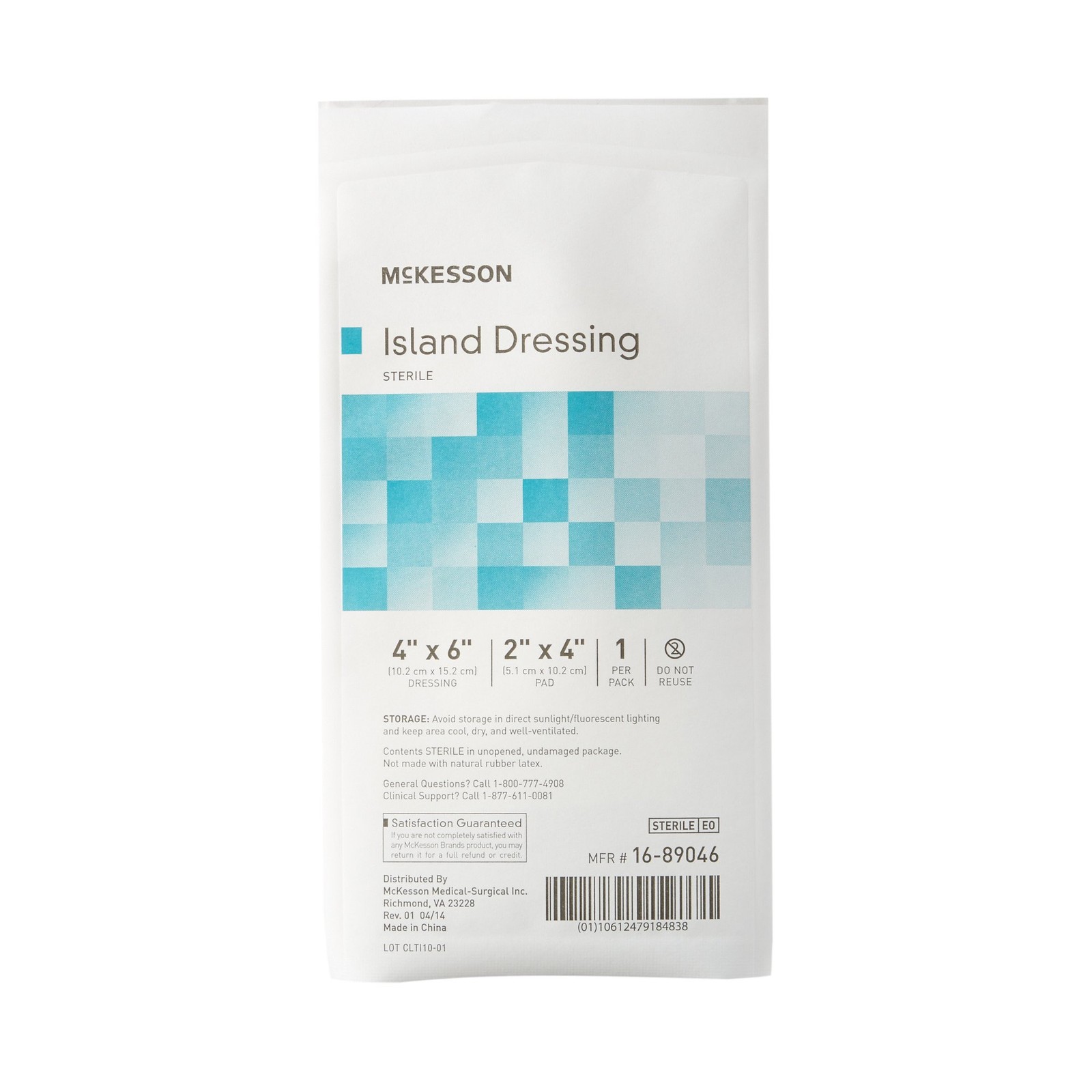25 McKesson Adhesive Island Dressings 4 X 6 Polypropylene Rayon 16-89046