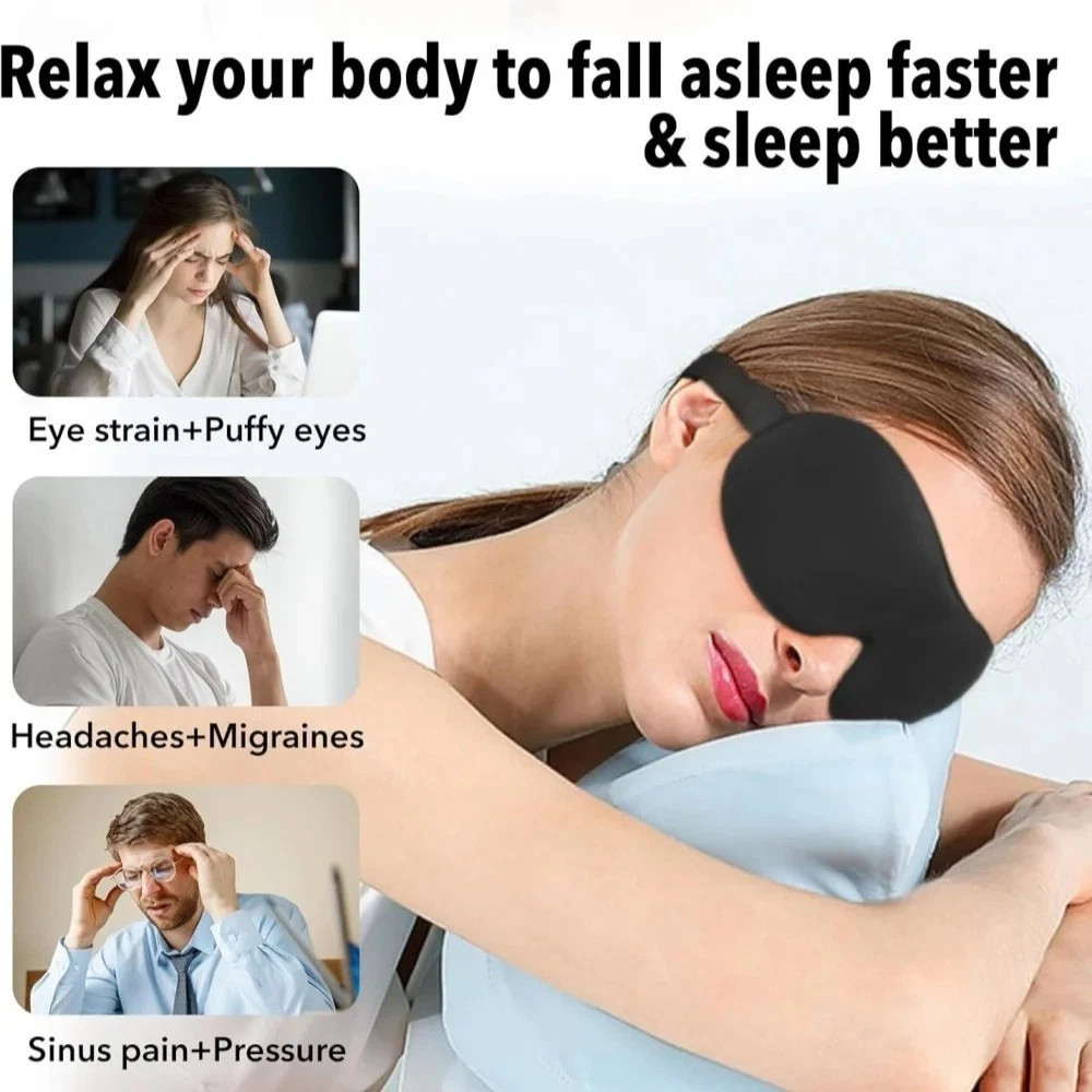 Travel 3D Eye Mask Sleep Soft Padded Shade Cover Rest Relax Blindfold US