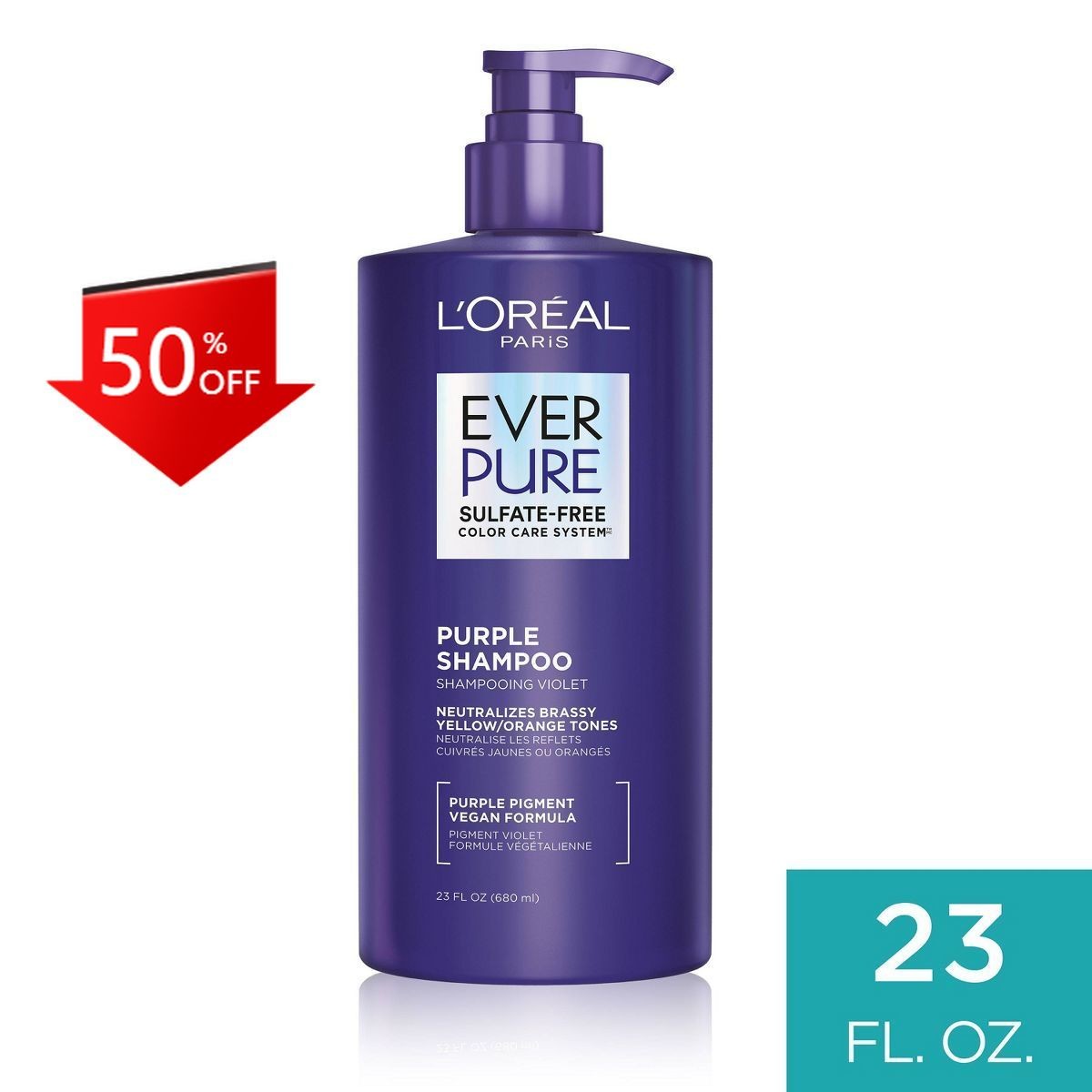 L’Oreal Paris EverPure Sulfate Free Purple Shampoo – 23 fl oz