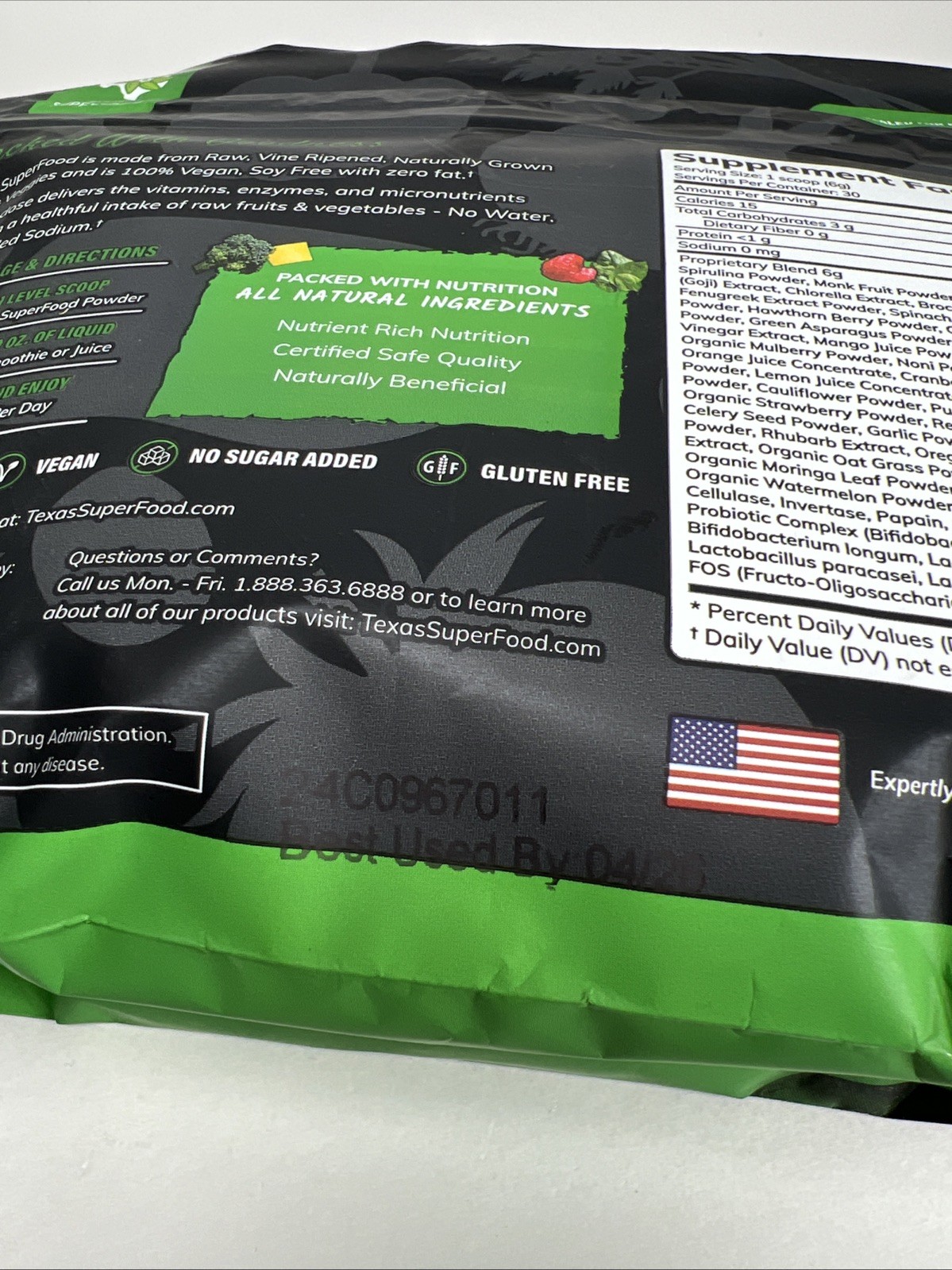 Exp 04/2026 2 – Texas SuperFood – Original Superfood (60 Total Powder Servings)