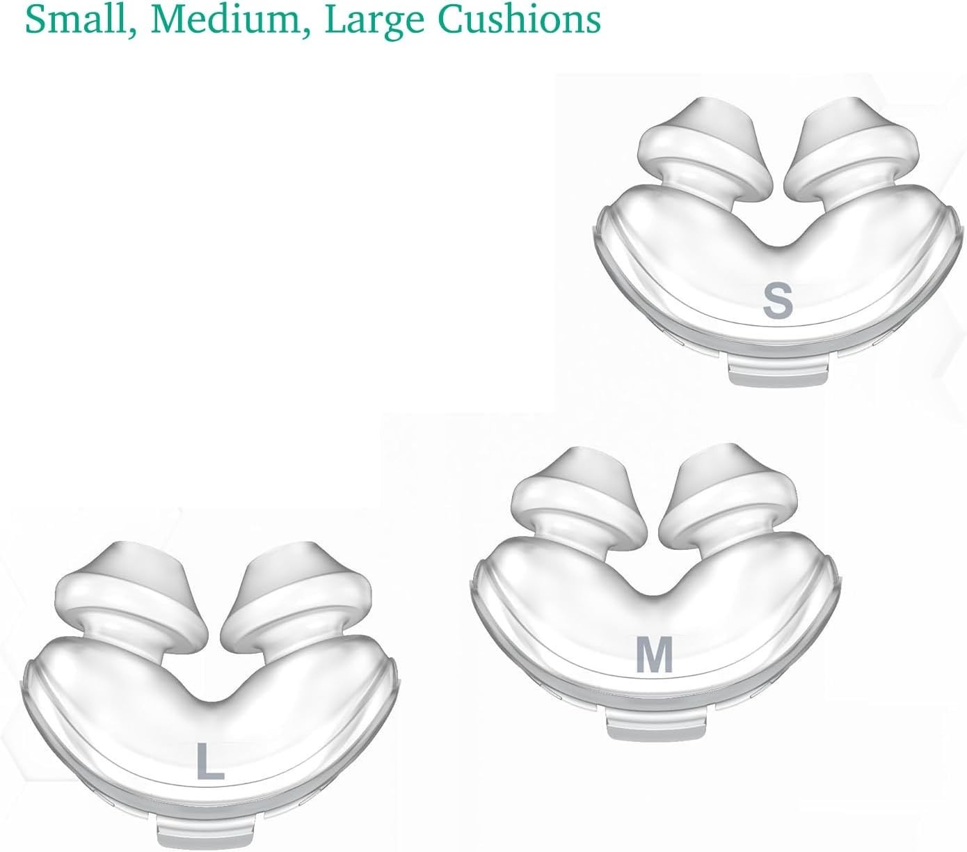 Nasal Pillow Supplies – Includes 3 Packs Nasal Mask Nose Pillows Small, Medium,