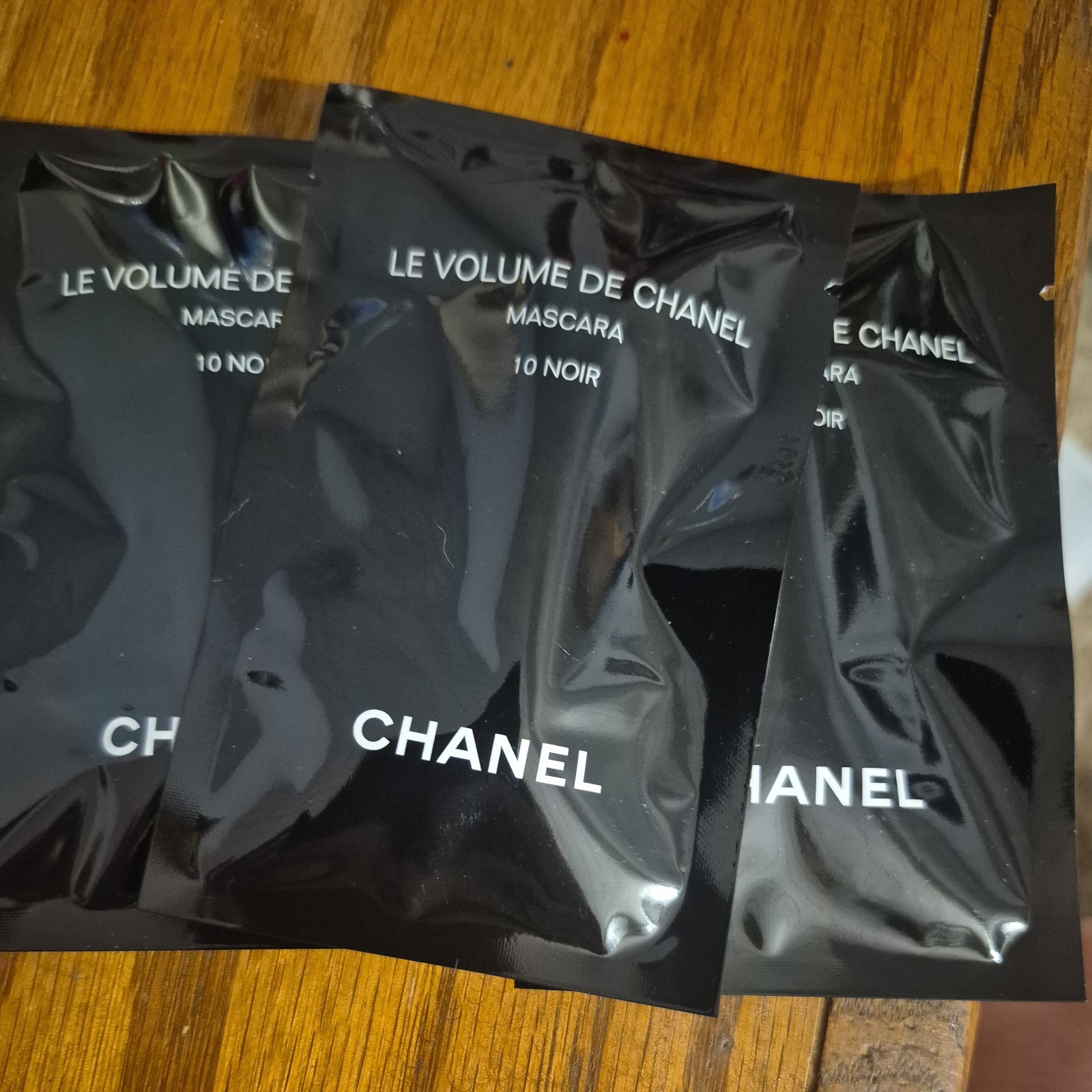 3 X New CHANEL Le Volume De Chanel Mascara #10 NOIR Black .03 oz Sample