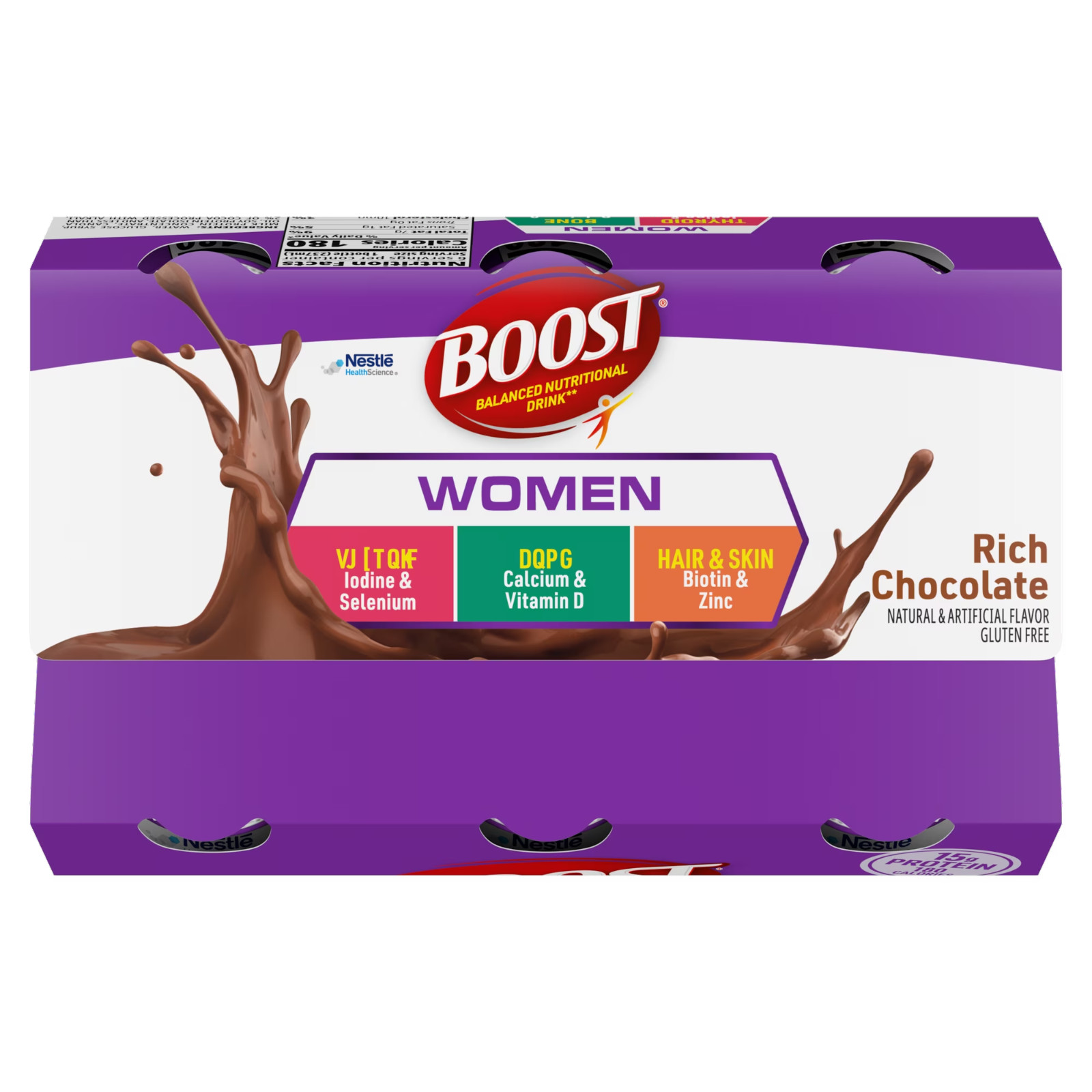 Women Ready to Drink Nutritional Drink, Rich Chocolate, 24 Count (4 – 6 Packs)