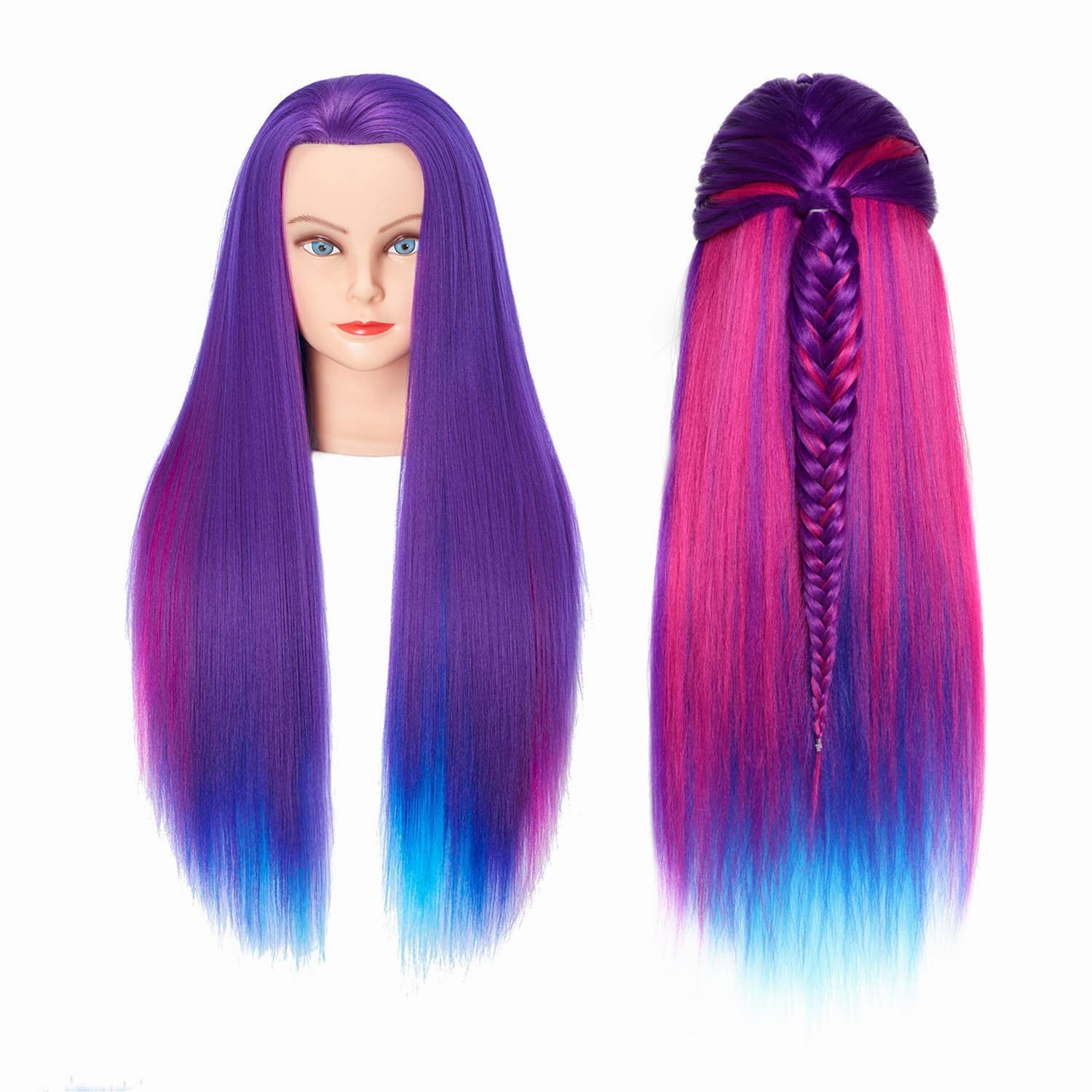 Mannequin Head 26″-28″ Super Long Synthetic Fiber Hair Manikin Head