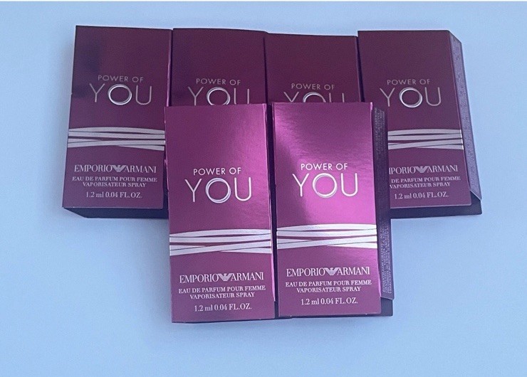 Emporio Armani Power of You Sample 1.2ml EDP Spray Travel Size Lot of 6 NEW