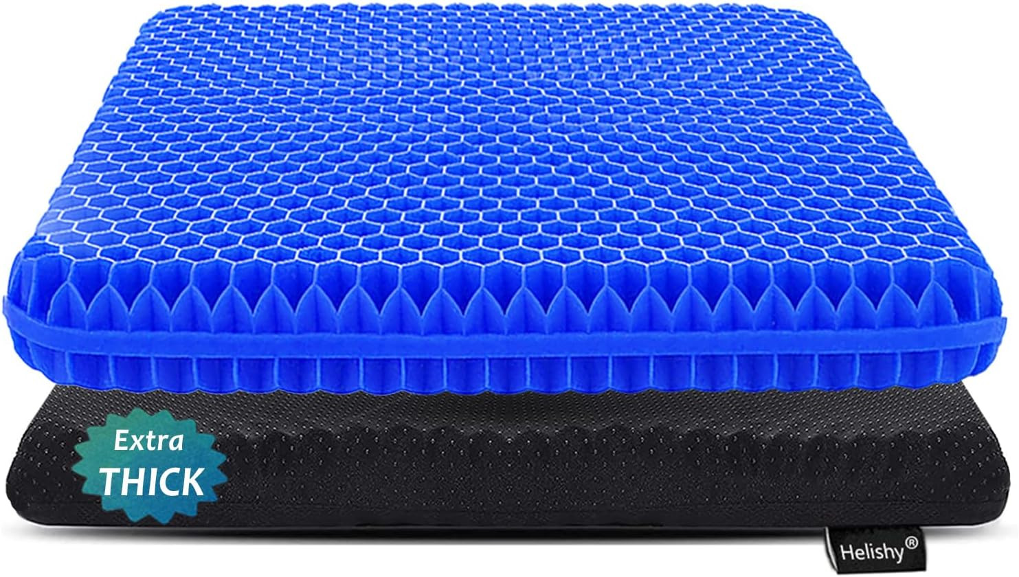 Gel Seat Cushion for Long Sitting, Extra Thick Gel Cushion for Wheelchair Soft C