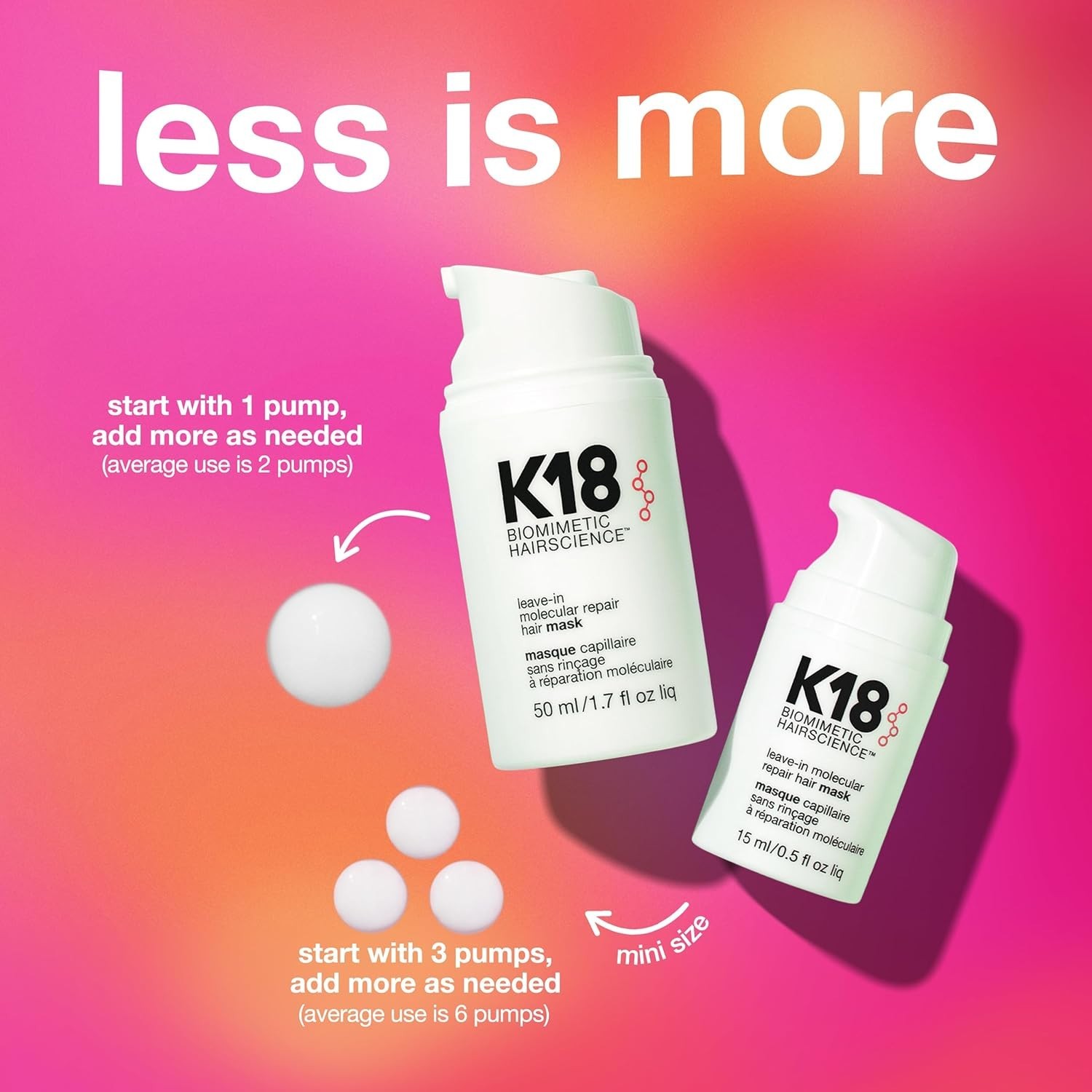 K18 Leave In Molecular Repair Hair Mask Biomimetic Hairscience 50 ml / 1.7 fl oz
