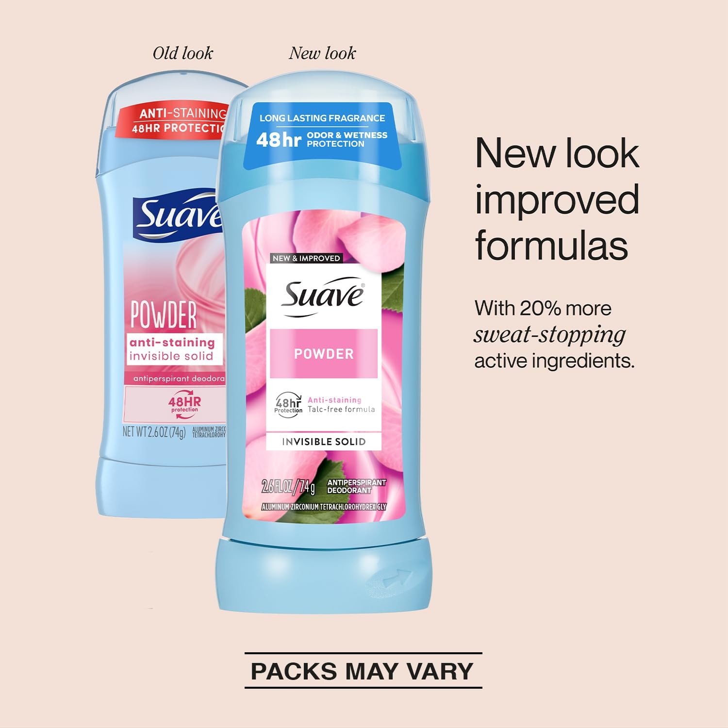 Suave Antiperspirant Deodorant for Women, Powder, 5.2 Ounce (Pack of 4)
