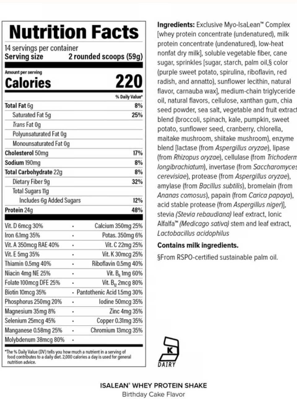 Isagenix Isalean Protein Shake MCT Birthday Cake 29.1Oz Exp 10/26 Free Shiping🆓