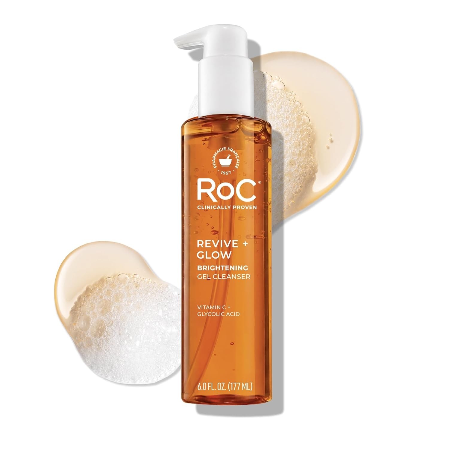 Roc Multi Correxion Revive + Glow Gel Vitamin C Cleanser, Face Wash, Facial Clea