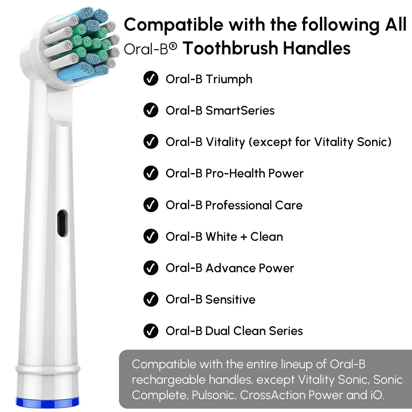8x Replacement Brush Heads For Oral-B Electric Toothbrush Fit Advance Power/Pro