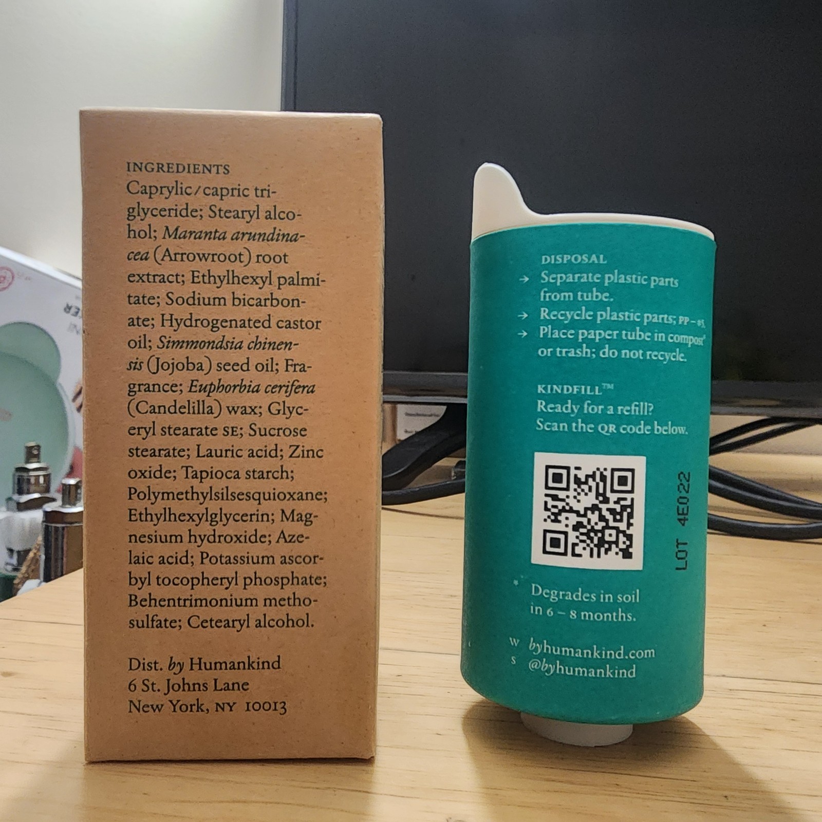 Vegan Rosemary-Mint Deodorant Stick 1.6oz Kindfill (By Humankind)