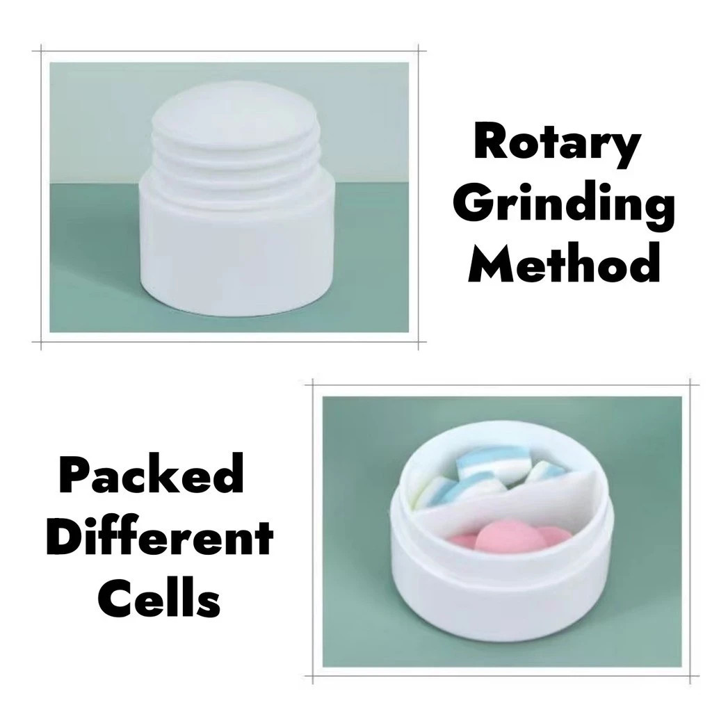 Pill Crusher Cutter and Grinder Combo with Drinking Cup Storage by easycare