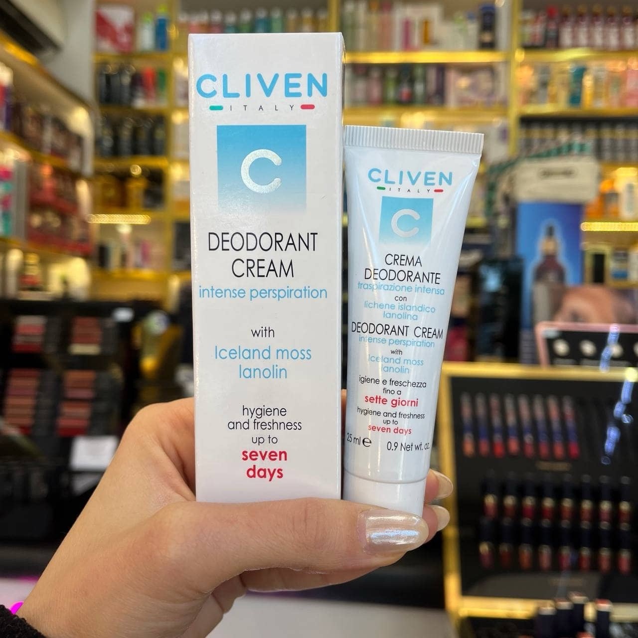 Cliven 7 Days Deodorant Cream for Intense Perspiration, 25 ml=0.9Oz