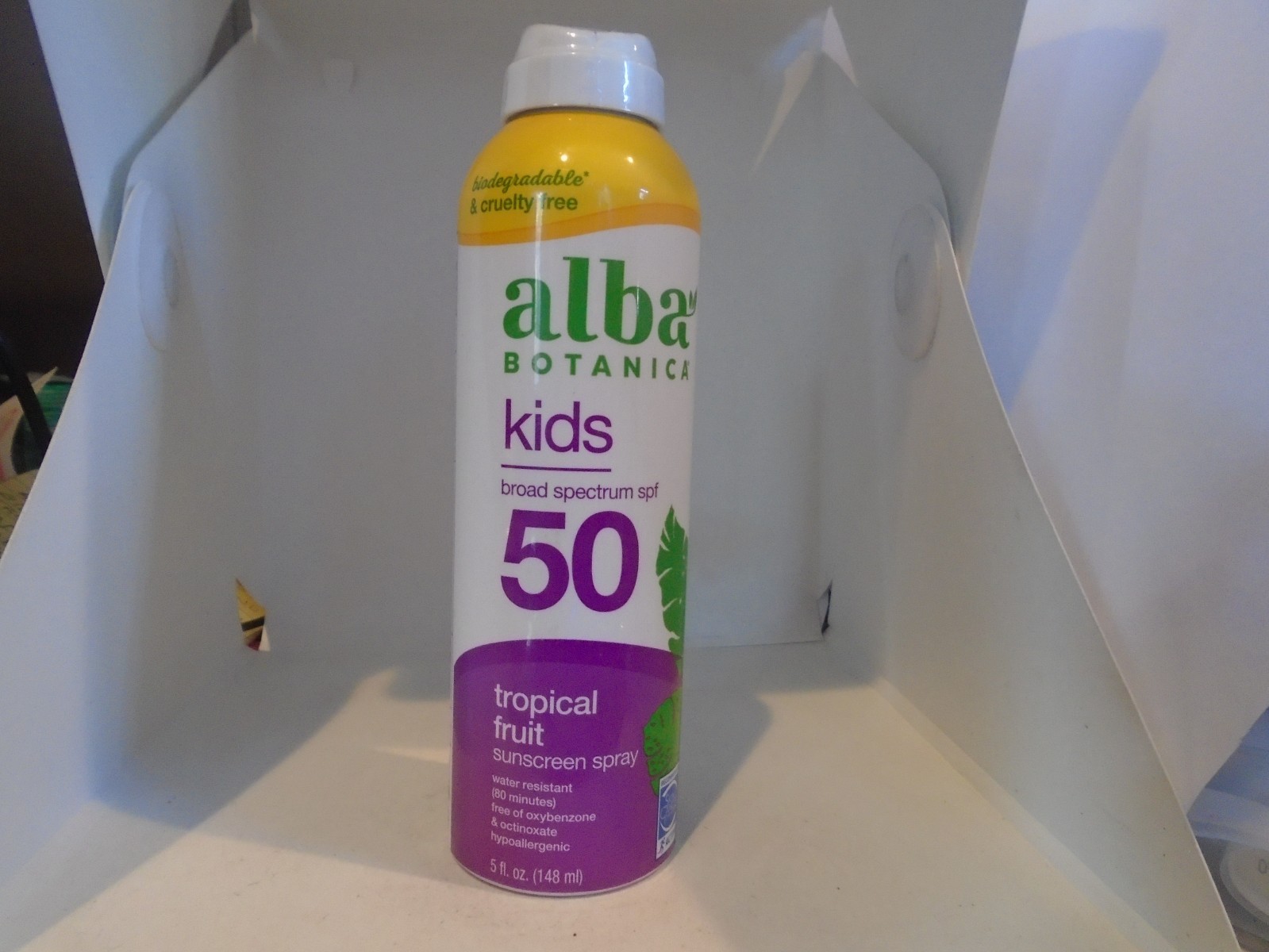 Alba Botanica Kids Sunscreen SPF 50 Tropical Fruit Spray 5 oz 3-PACK