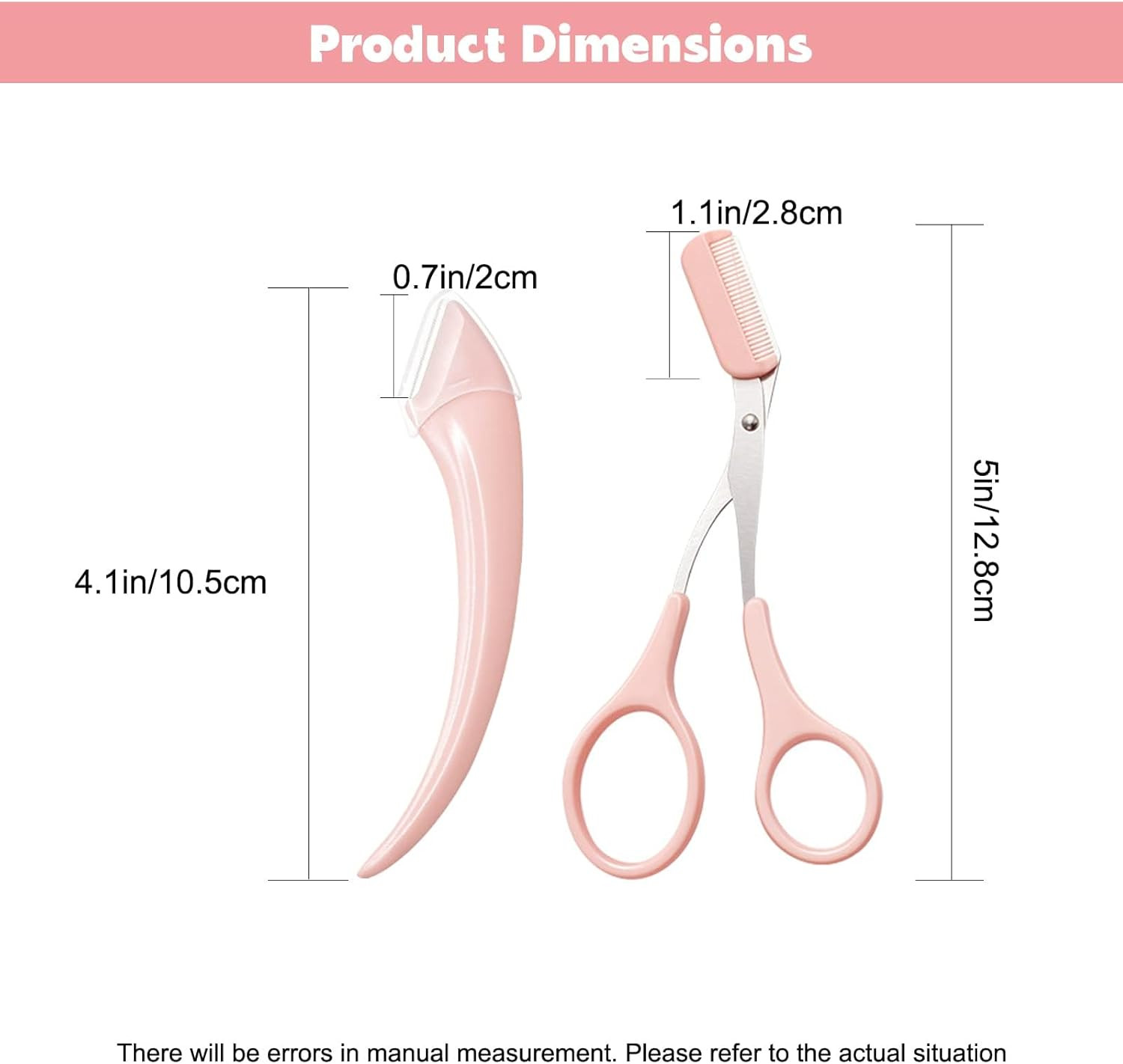 Eyebrow Trimmer Grooming Scissors Eyelash Thinning Shears Brow Shaping Tool Set