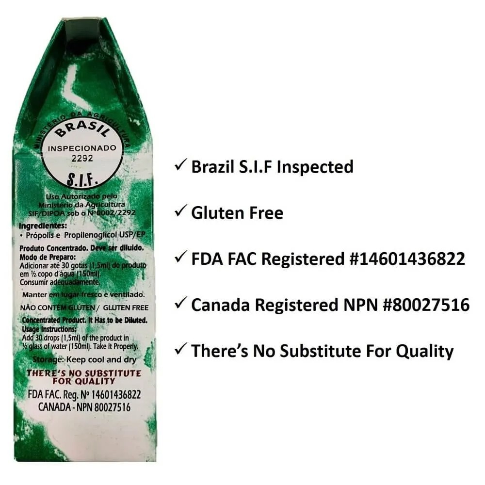 5 Brazilian Green Propolis Glycolic Extract Pon Lee – No Alcohol