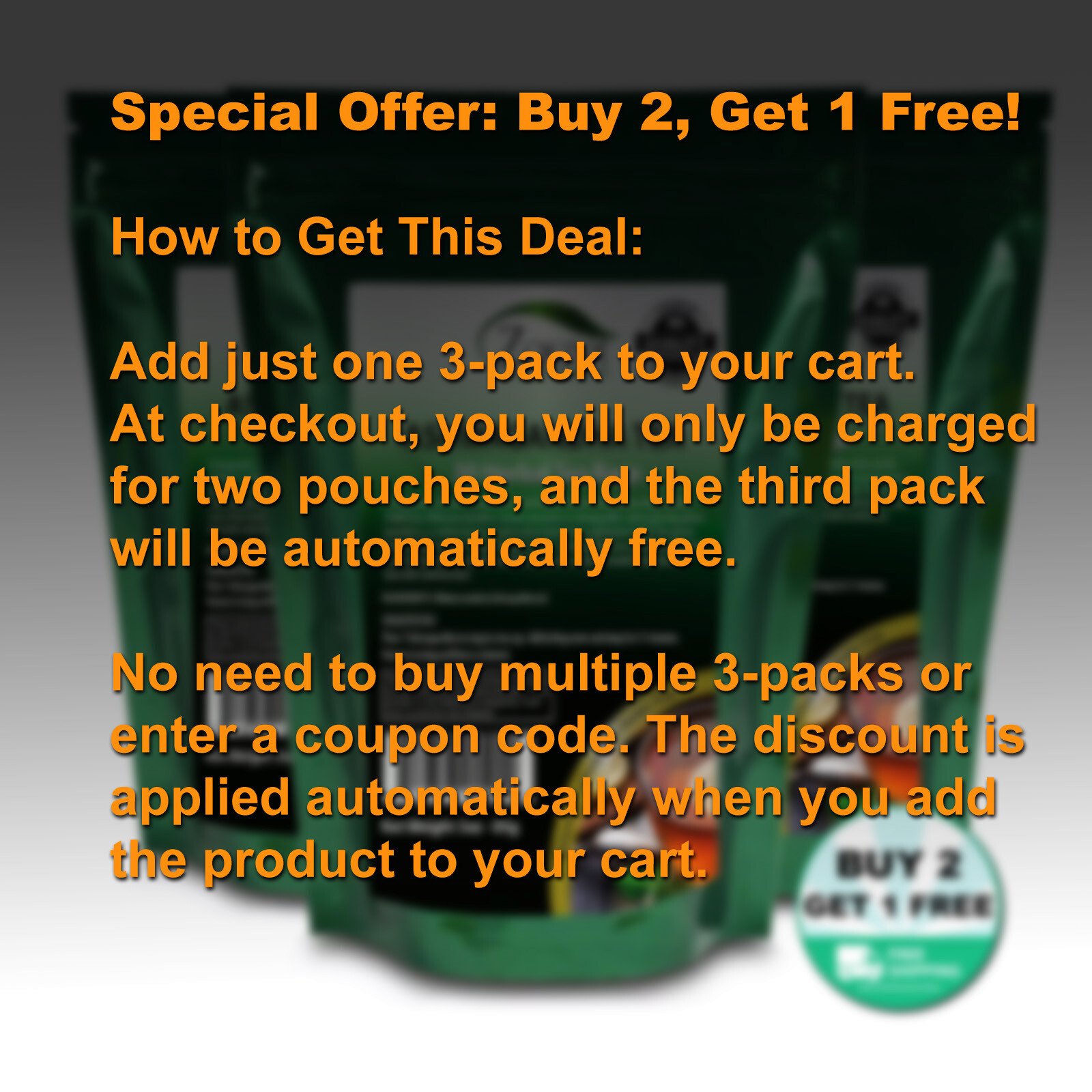Pau D’Arco Tea Bags 3-Pack (90) All-Natural – Caffeine-Free, Premium Herbal Tea