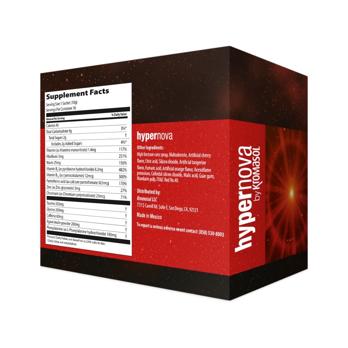 Vitamin B Complex and Amino Acids Hypernova by Kromasol Powdered vitamin