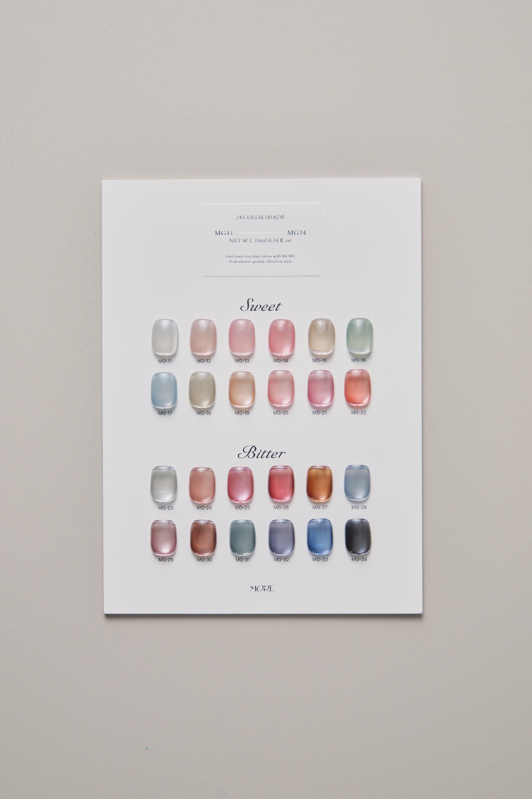 More Gel Bittersweet Magnetic Cat Eye Gel Polish 24 Colors K-Beauty