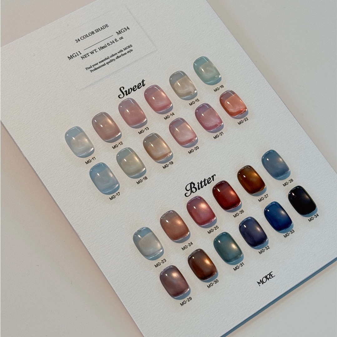 More Gel Bittersweet Magnetic Cat Eye Gel Polish 24 Colors K-Beauty