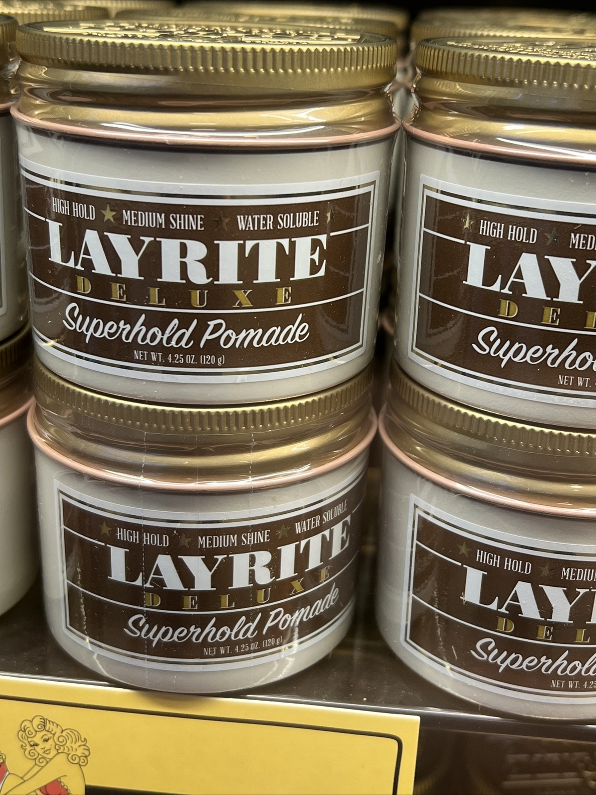 Two(2) new 4.25 oz can jars of Layrite Super Hold Pomade (brown color)